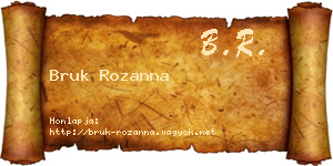 Bruk Rozanna névjegykártya